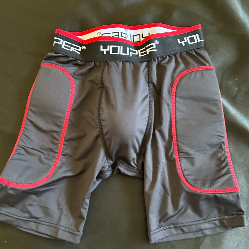 Compression Black and Red Athletic Compression Shorts Men/Boys